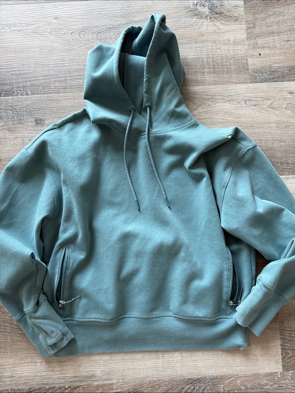 Old navy dynamic fleece Hooded Pullover Sweater in Sage Green sz l